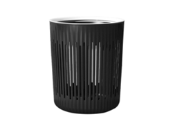 Cubo de basura hueco de gran capacidad con anillo de presión para salón, dormitorio, cocina, oficina - Negro