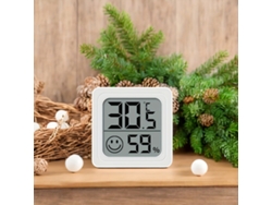 Termohigrómetro Digital Compacto Icono Sonriente, Monitor Temperatura/humedad Para Guardería, Oficina O Invernadero