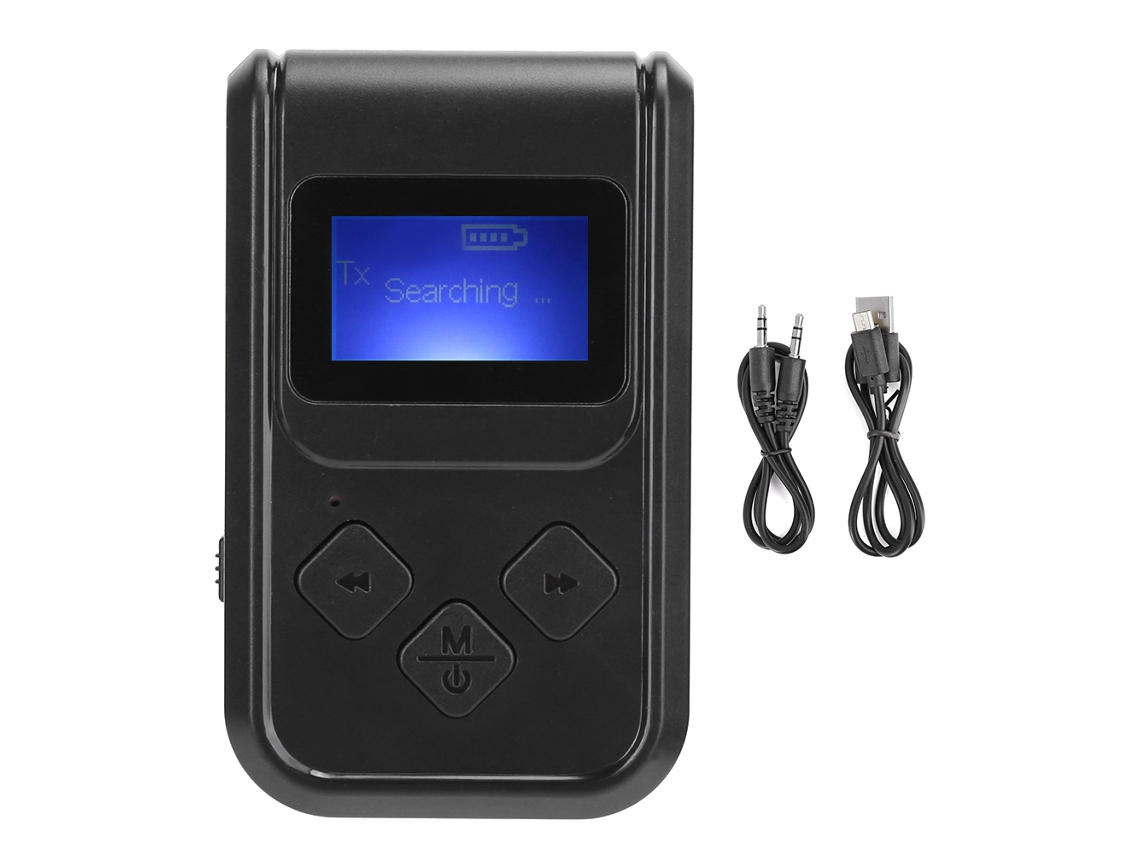 Adaptador De Audio Bluetooth 5.0 2 En 1, Receptor Y Transmisor, Con Pantalla Lcd Digital De 3,5 Mm, Plug And Play.