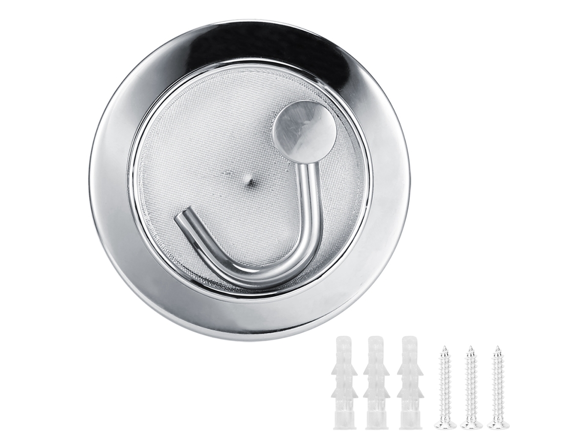 Abrazadera de pared giratoria de acero inoxidable con tornillos, económica, sin marca.