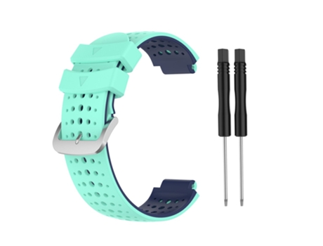 Correa de Silicona dos colores para Garmin Forerunner 735XT 620 630 220 230 235 - cian azul oscuro