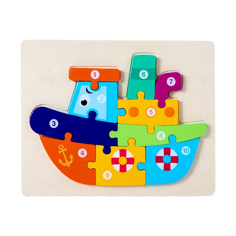 Rompecabezas 3d, Aprendizaje Infantil, Juguetes Educativos Montessori, Juguetes De Madera Para Bebés