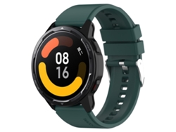 Bracelete Para Samsung Galaxy Watch 4 (40mm/44mm) - Silicone Com Cabeça Saliente - Fivela Prata (20mm) - Verde Escuro