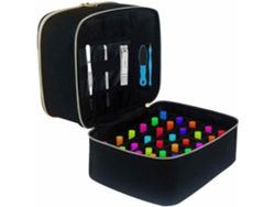 Transport Pour Vernis A Ongles, Doble Couche Rangement 30 Botellas (15ml) Y Lámpara Organisateur