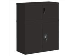 Maison Exclusive - Armario Archivador De Acero Negro 90x40x110 Cm