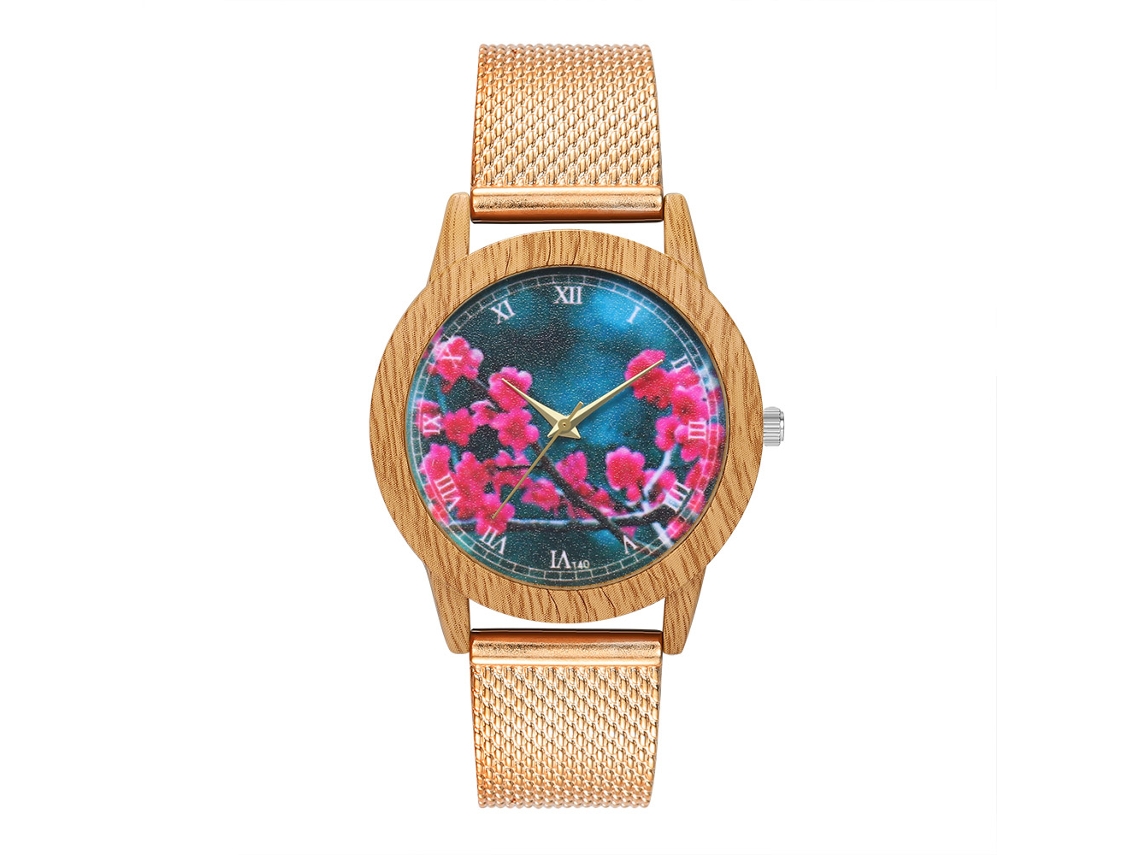 Reloj De Pulsera De Cuarzo Unisex Zhoulianfa, Moda Casual, Oro Rosa.