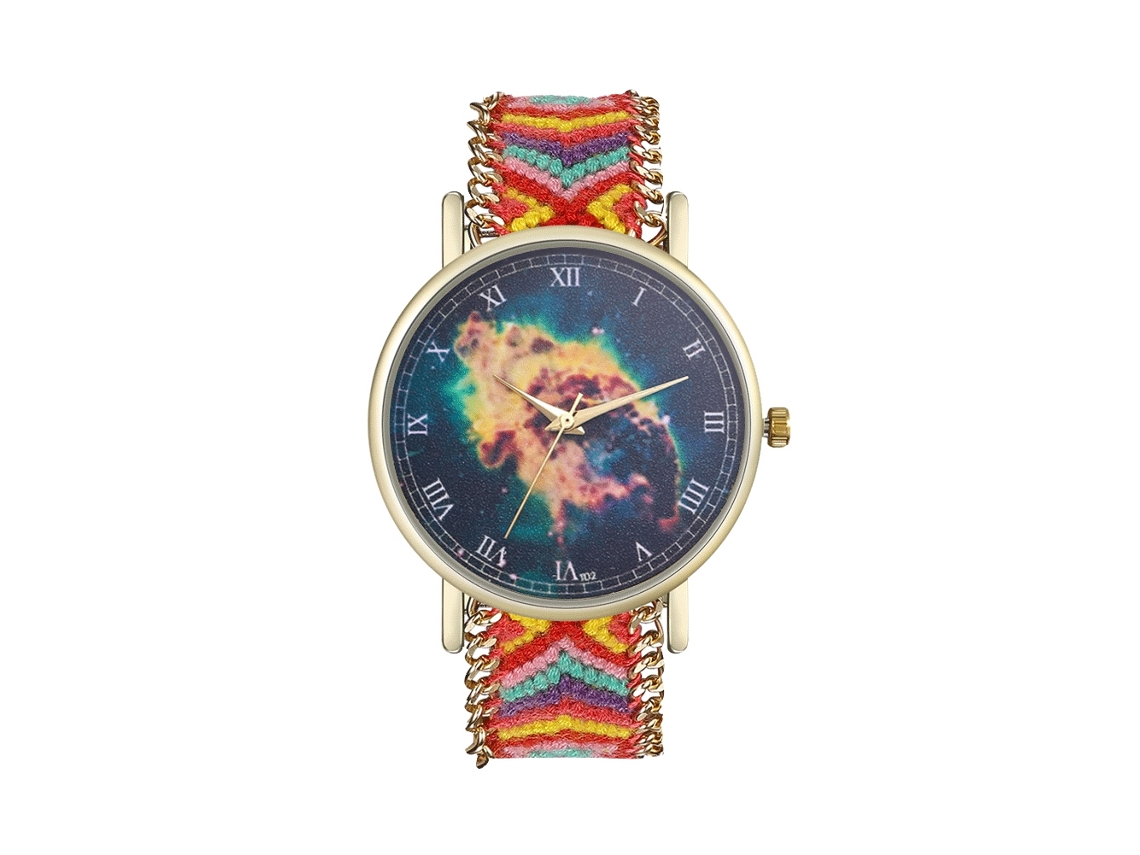 Reloj De Pulsera Unisex Informal Con Correa De Lana Y Movimiento De Cuarzo.
