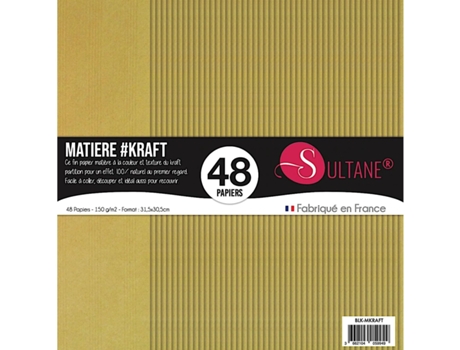 48 Papeles Scrapbooking Kraft - 110g/m2 - A: 30,5 cm
