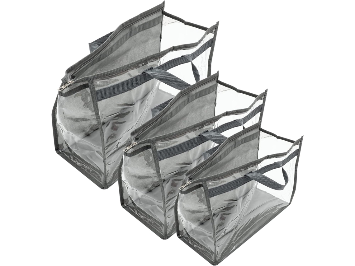 De 3 Peças Organizadoras Transparentes Para Bolsas Com Alça Para Facilitar O Armazenamento.
