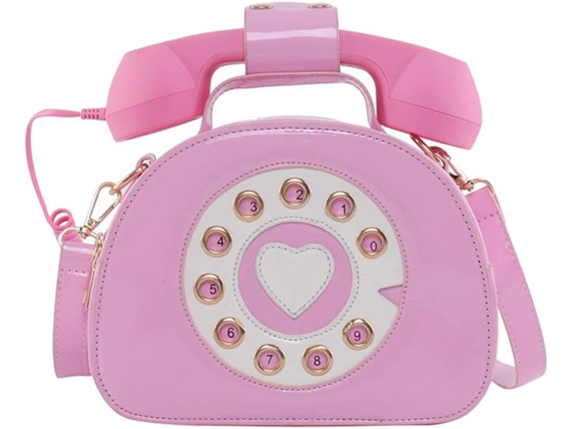 Bolso De Hombro Retro Con Forma De Teléfono Para Mujer.