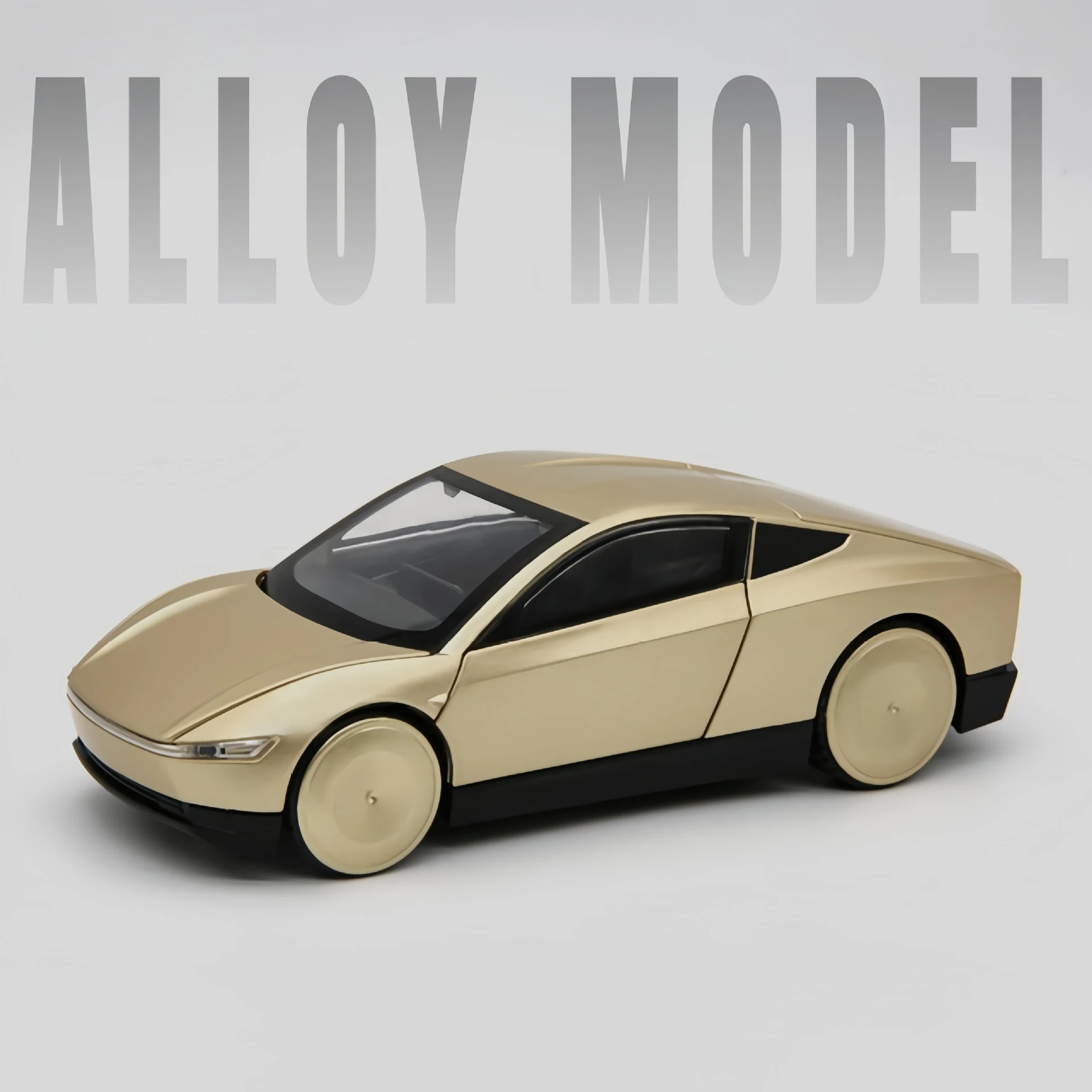 (oro) Coche De Juguete A Escala 1:32 De Aleación, Fabricado En Metal Fundido A Presión, Con Sonido Y Luz.