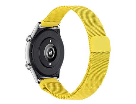 For Honor Watch GS 3 Correa de reloj de metal con cadena Milán de 22 mm (amarillo)
