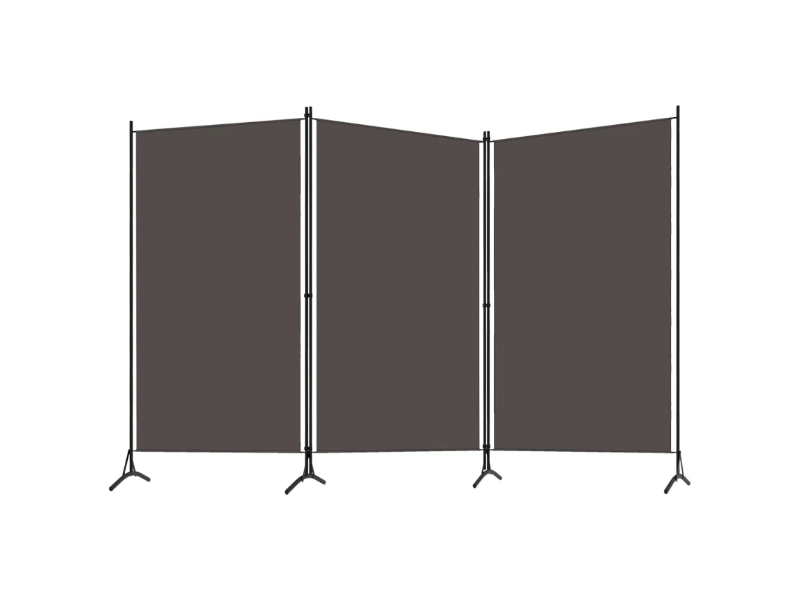 Biombo | Biombo de 3 paneles, 260 x 180 cm, antracita, WSD782032, Adorável Casa