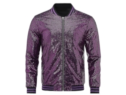 Fasst-chaqueta Casual De Lentejuelas Para Hombres Chaqueta Bomber Con Cremallera Para Fiestas