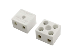 2 piezas de bloque de terminales de cerámica porcelánica de 2 vías y 5 orificios, 250 V, 425 °C, CHABERLU