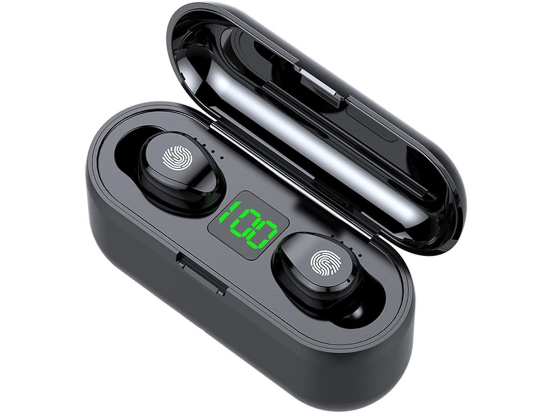 Auriculares inalámbricos verdaderos con chip Bluetooth 5.0 F9, auriculares internos mejorados con cubierta de control táctil de YEMAESRE