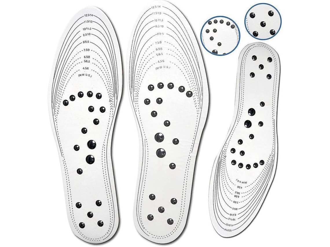 Plantilla Magnética Con Masaje Y Acupresión Para Hombres Y Mujeres, Alivio Del Dolor Y Relajación, Espuma Viscoelástica.