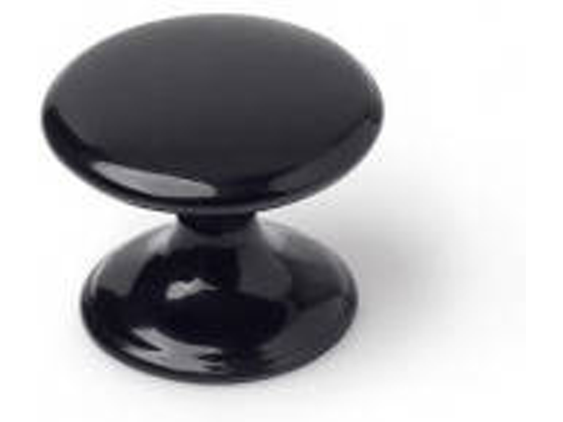 Blister Con 4 Pomos Redondos para Mueble Fabricado En Zamak Acabado Negro Mod.756 33Mm REI