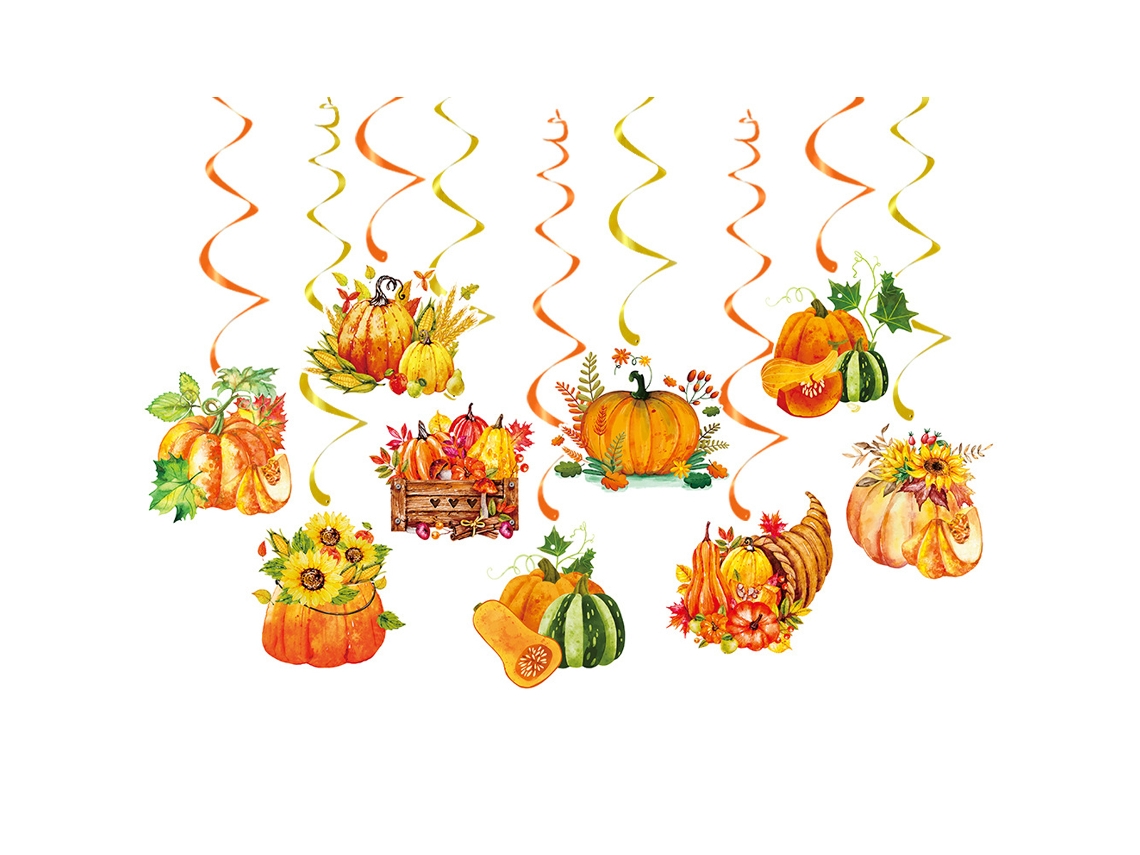 9 Adornos de Hoja de Arce, Decoración Colgante para Otoño y Acción de Gracias KOFIHETY