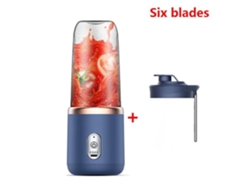 Exprimidor De Frutas, Exprimidor Eléctrico Portátil De 400 Ml, Carga USB, Exprimidor Multifuncional, para Jugo De Naranja - Azul con 1 Taza
