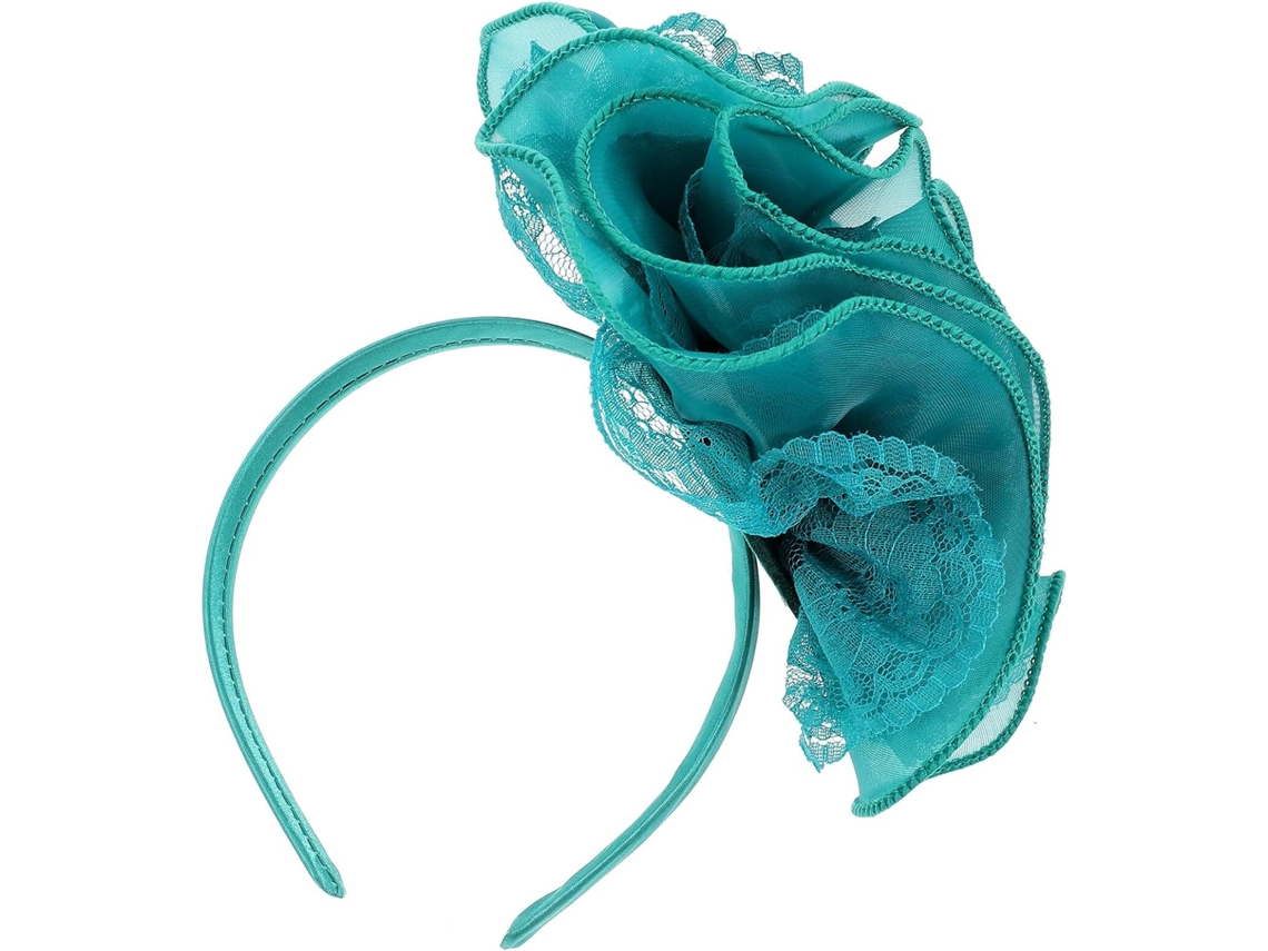 Diadema Floral De Encaje Verde, Accesorios Para El Cabello De Novia, Diadema Grande