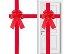 Omni-lazo Grande De Ribbon Rojo Para Navidad, Adorno Versátil Para Puertas, Armarios Y Árbol De Navidad