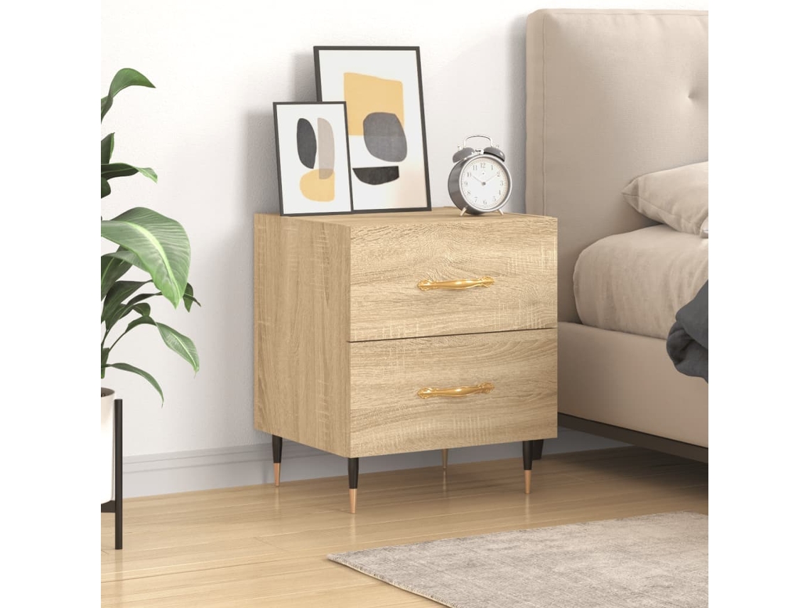 Mesita de Noche 40X35X47,5 Cm Derivados Madera Roble Sonoma