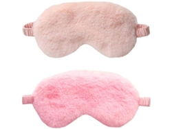 2 Antifaces De Satén Suave Y Felpa Para Dormir (rosa)