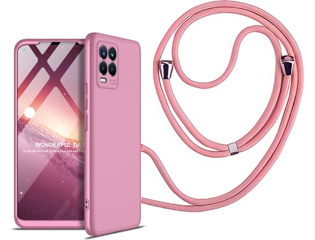 Funda Realme 8 Pro 4G Slim Armor 360º con Collar Rosa