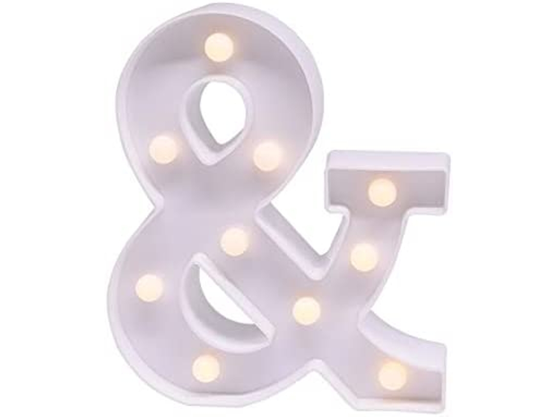 Letras com Luzes Led para Decoração de Interiores &amp;