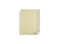 Trennblätter, 2 Seitig Bedruckt, Gamuza, 240 X 300 Mm Aus Kraftkarton, 230 G/qm, Weiseitiger Druck Ziffern 0 9 Elba