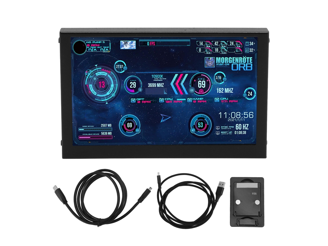 Monitor De Temperatura De Computadora Hdmi De 5 Pulgadas, Pantalla Secundaria Mini Para Visualización De Datos De Cpu, Ram Y Hdd