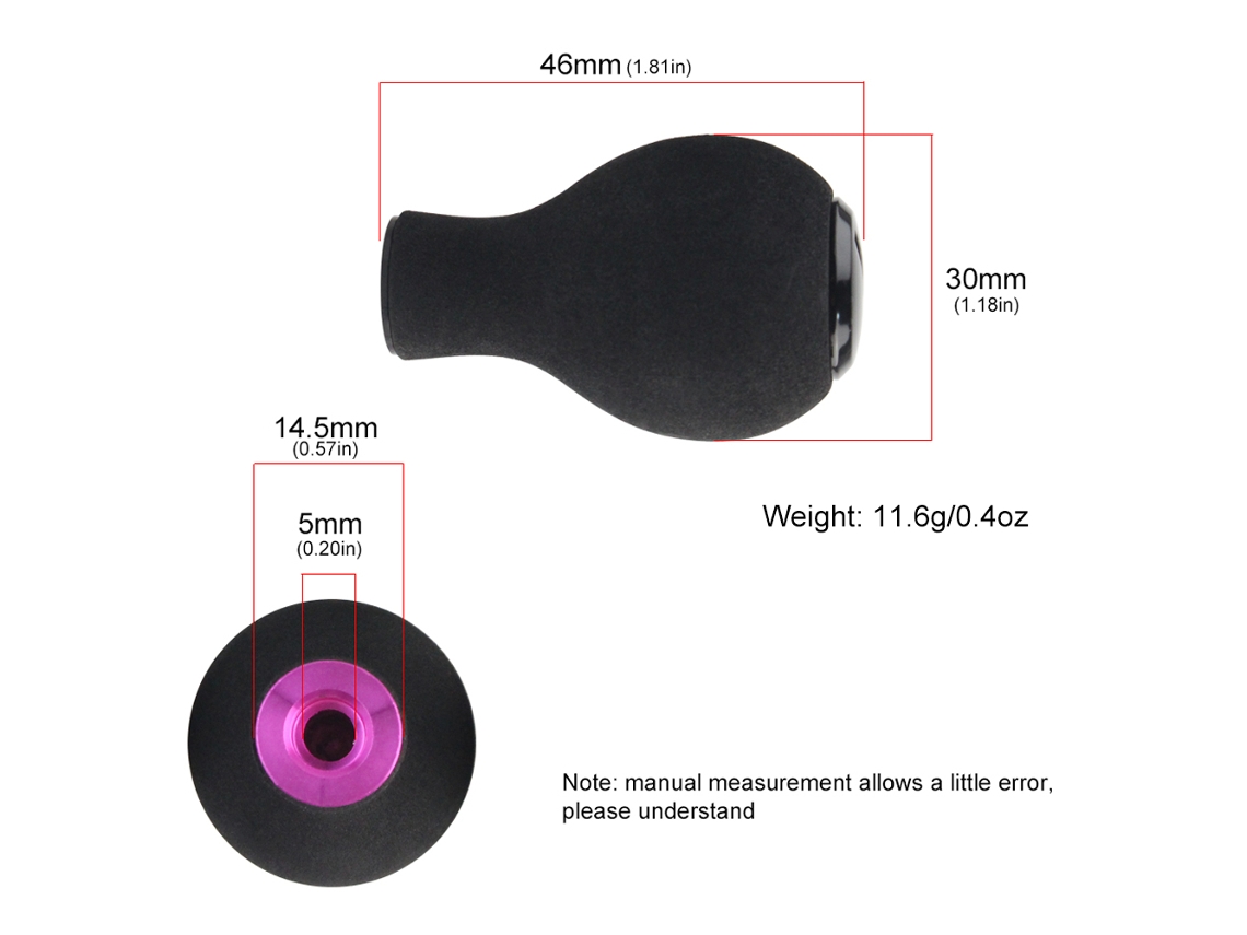 Mango De Eva Para Carretes De Pesca De Baitcasting Y Curricán - Accesorio De Pesca Ultraligero - Herramienta De Pesca