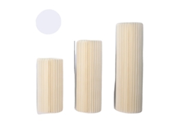 Soportes cilíndricos, patrones personalizables, adecuados para diversos eventos, altura 60, 80 y 100 cm.