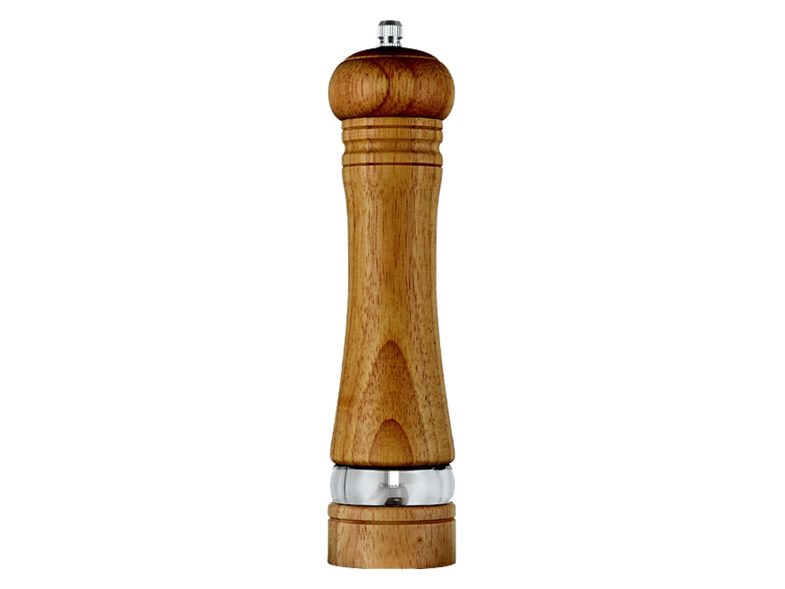 Juegos de molinillos de sal y pimienta de madera, molinillo de sal manual clásico, juegos de molinillos de pimienta recargables (8 pulgadas) estilo 7