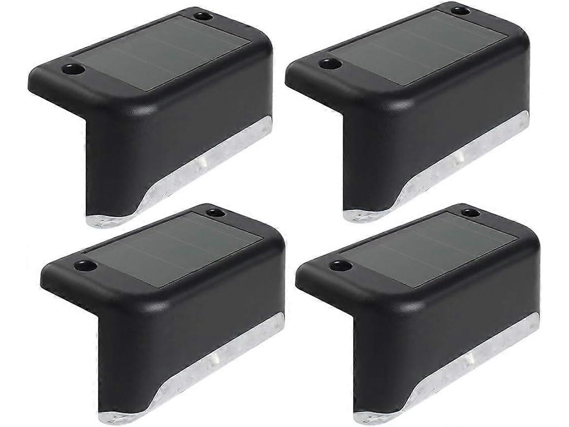 Rebe-4pcs Luces Solares Led Exteriores Para Jardín Patios Escaleras Muros Fences Paisaje