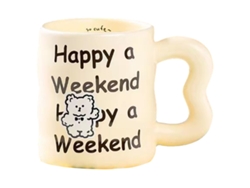 Taza de Café de Cerámica Bovina, Taza de Desayuno Grande, 400ml. NEVEANCE