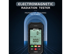 Medidor De Radiación Electromagnética Portátil Con Pantalla Lcd Grande, Alarma Sonora Y Luminosa, Y Función De Retención De Datos.