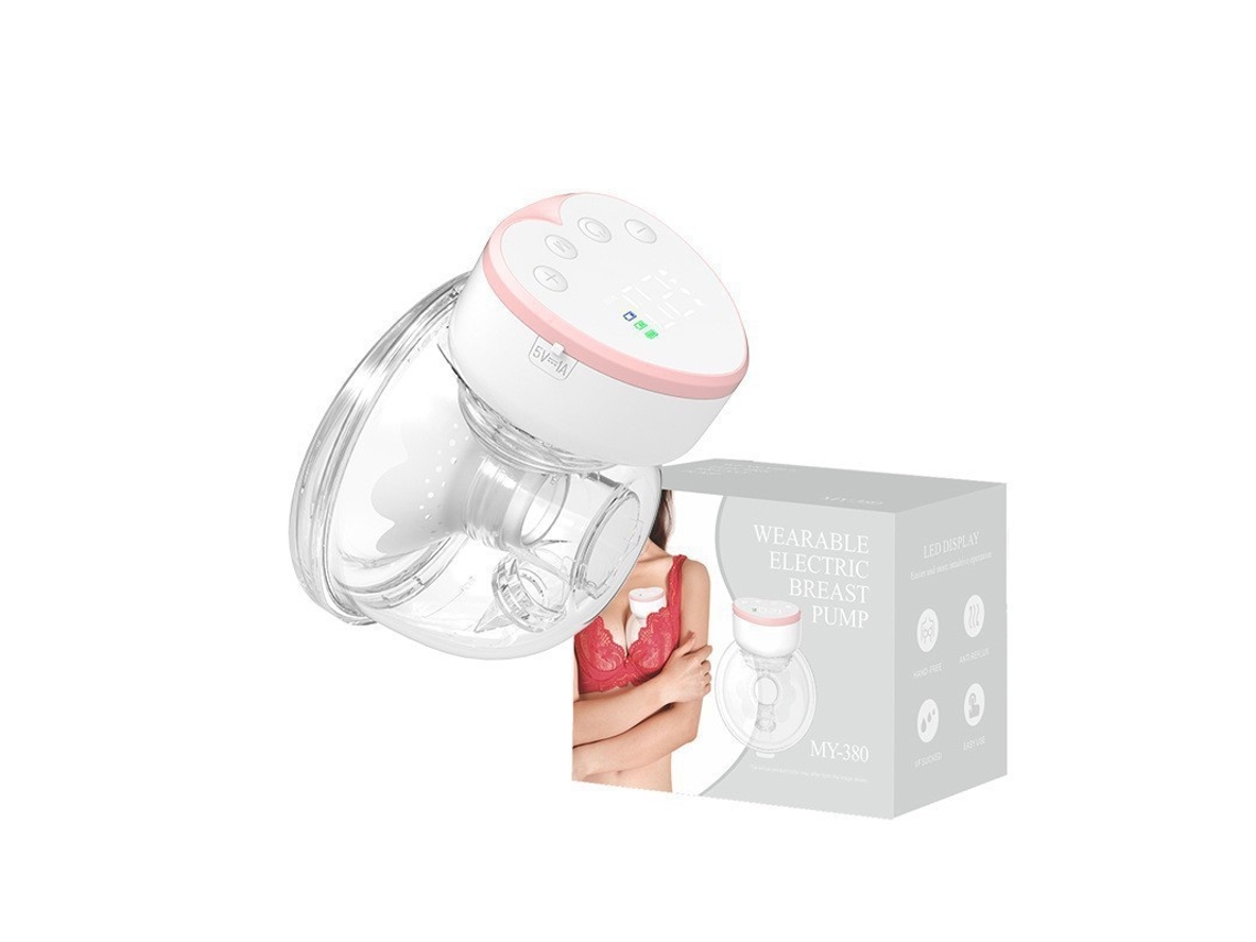 Portátil, Vestível, Bomba De Sucção De Ar Elétrica De Raios Portátil, Longa Duração Da Bateria, Tela Led, 1 (rosa).
