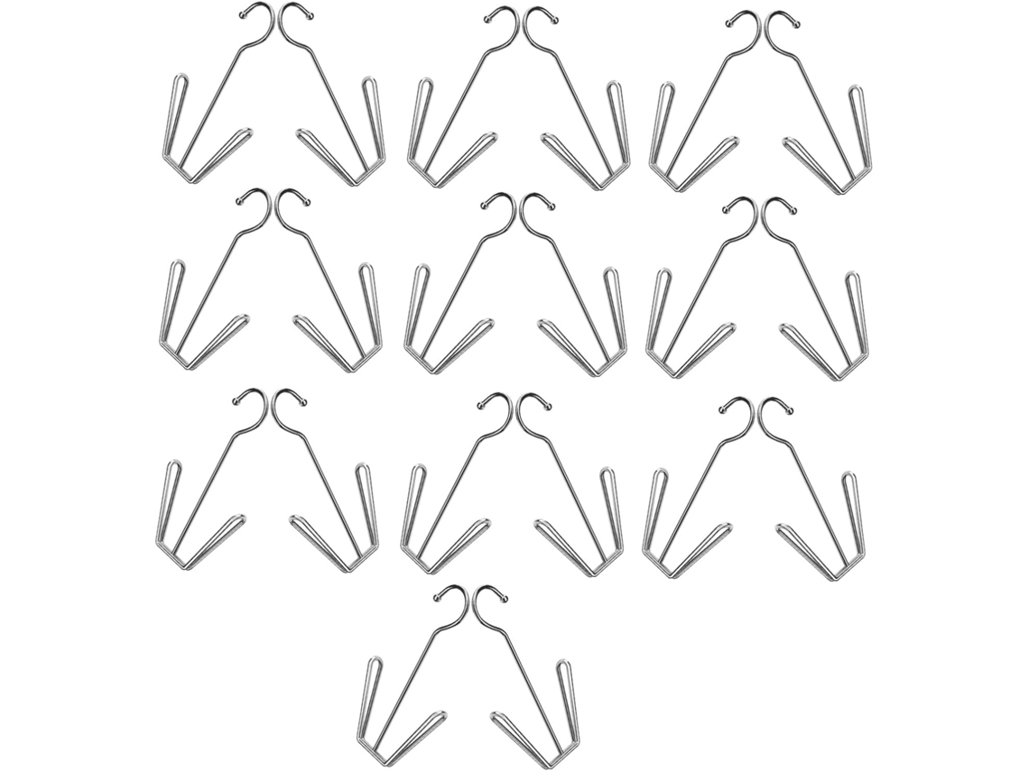 Juego De 20 Organizadores De Zapatos De Acero Inoxidable Con Doble Gancho Para Secar Zapatillas.