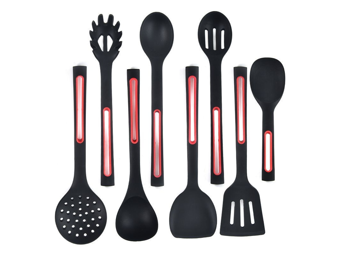 2026da-set De Utensilios De Cocina De Silicona Resistente Al Calor, Lavavajillas Seguro, 8 Piezas, Negro