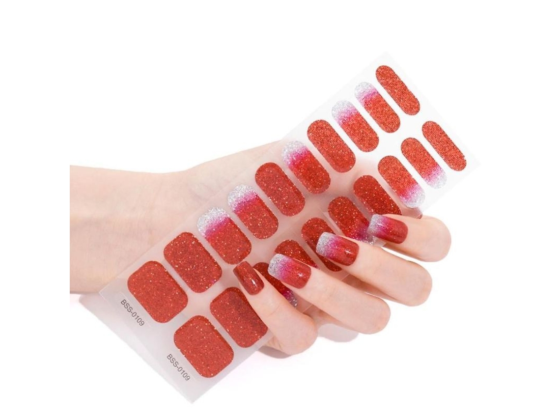 Pegatinas De Uñas De Gel Semicuradas, 20 Unidades. Requiere Lámpara Uv/led. Ofg Bss0109.