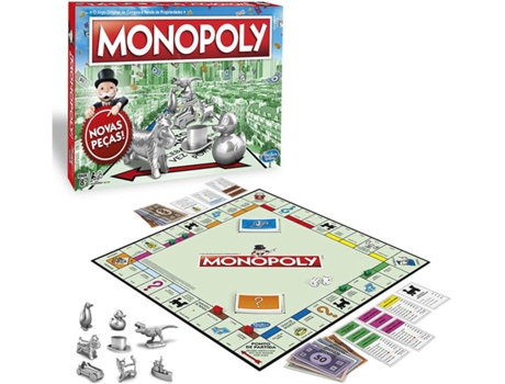 Juego Educativo HASBRO Monopoly Clásico (Edad Mínima: 8 Años - 4,13 x 40,01 x 26,67 cm)