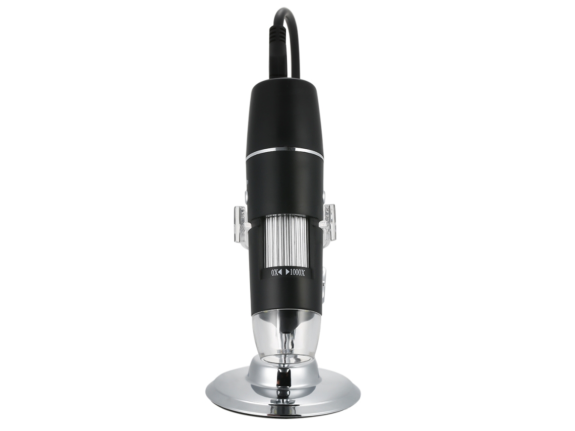 Microscopio Digital Usb 1000x Con Soporte, 8 Led Y Compatible Con Ios/android.