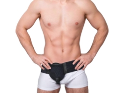 Cinturón de soporte para hernia inguinal masculina, posparto, umbilical, flexible, ajustable, negro, talla L CHARM