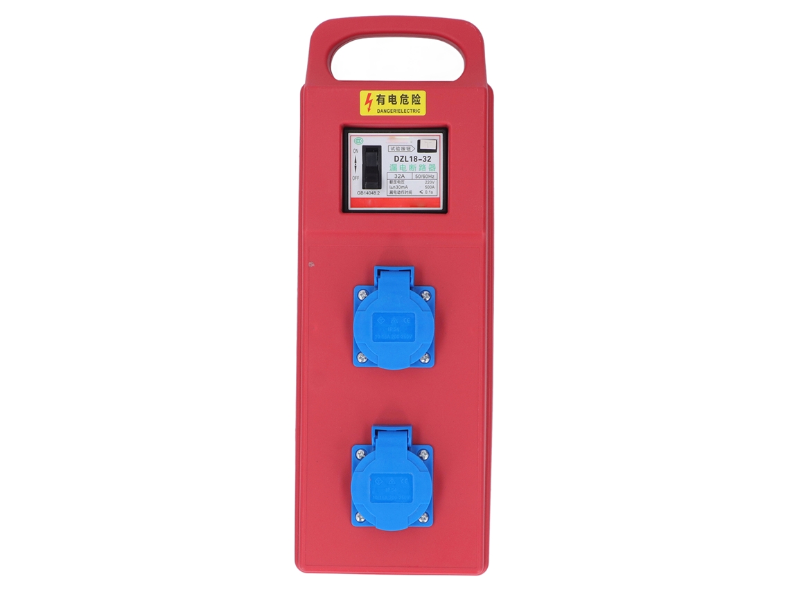 Distribuidor de energía para construcción, 2 tomas, resistente al agua, compacto, portátil, 200-250 V