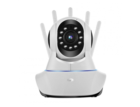 Cámara de seguridad inalámbrica Wifi HD hogar inteligente visión nocturna infrarroja giratoria bidireccional intercomunicador videocámara de vigila...