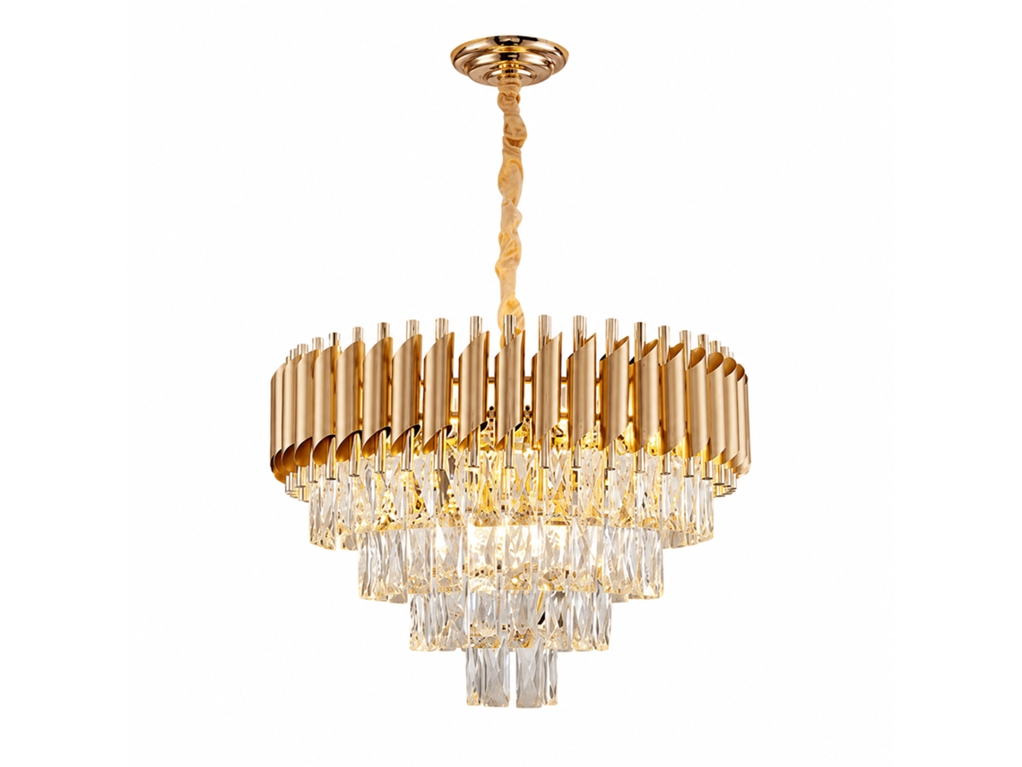 Lámpara De Techo De Cristal Pibaogu Asled-423 (dorado)
