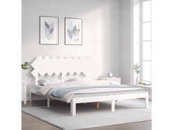 Estructura De Cama Sin Colchón Madera Maciza De Pino 160x200 Cm