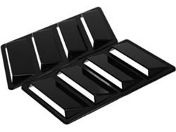 Juego De 2 Tapas Universales Para Tomas De Aire Del Capó Del Coche En Abs Negro, Imitación De Decoración...